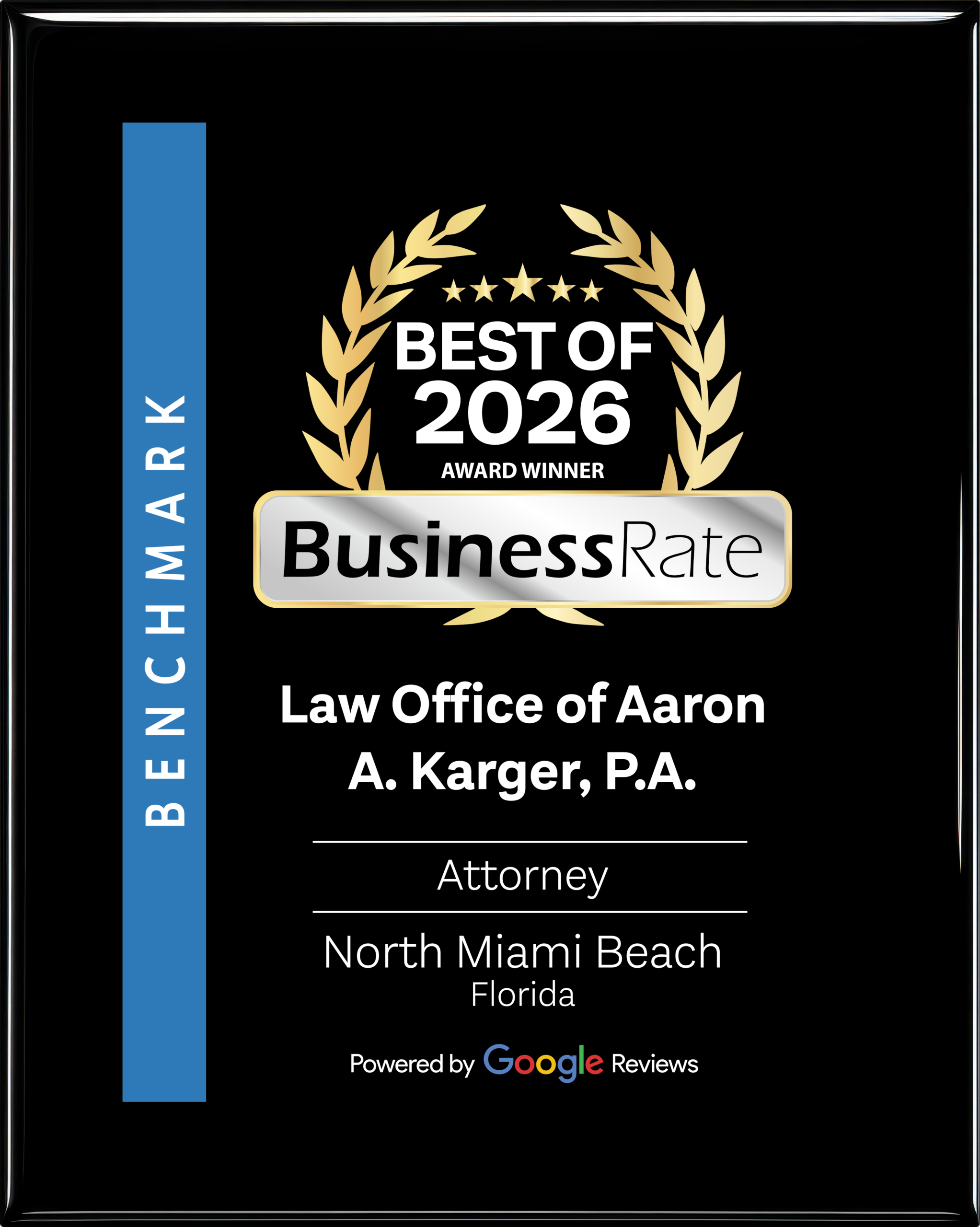 Best of 2026 Business Rate Plaque AAK Law